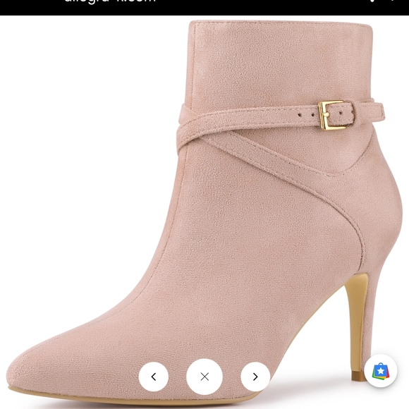 Allegra K Pink Ankle Booties - Picture 2 of 7